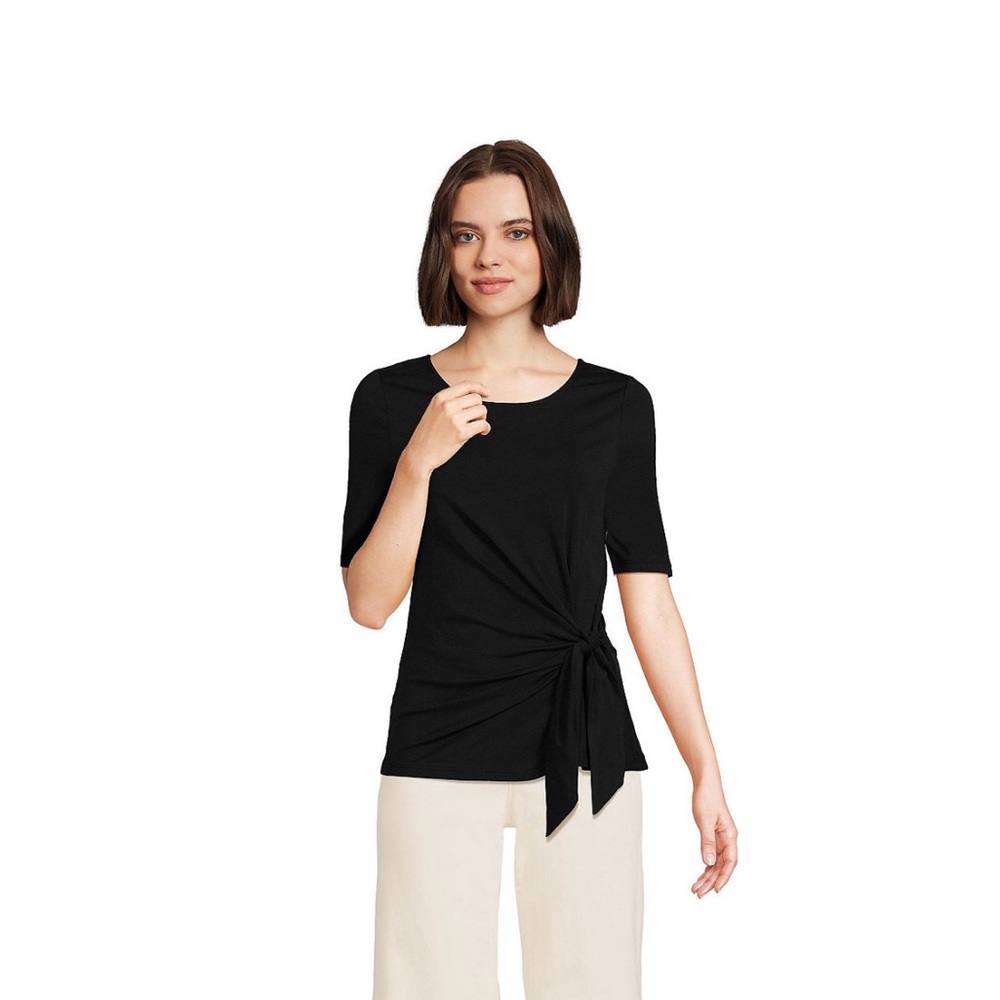 Women’s Land End lightweight tie front top